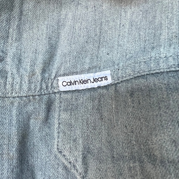 Calvin Klein Jean Jacket Womens XL Winter Heavy Thick Denim - Picture 5 of 7